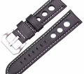 Racing Leather Watch Strap 20mm – Perforated Motorsport Style image 1